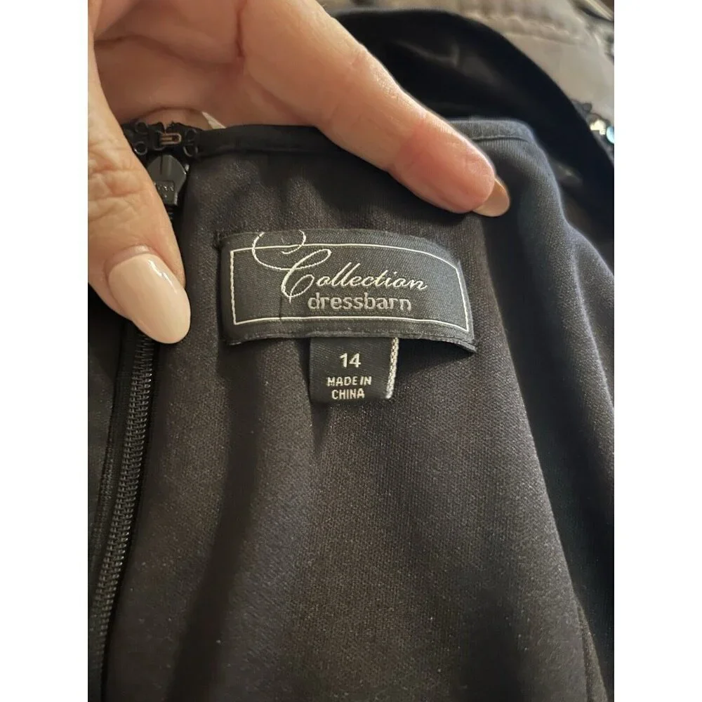 DB BLACK SEQUIN PARTY/XMAS SHIFT DRESS Size 14 Sequin - Picture 5 of 7